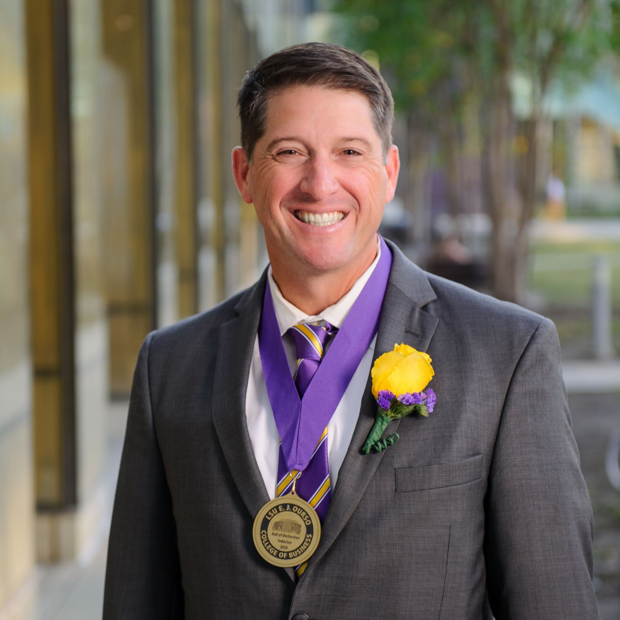 Patrick Brandau with HOD medal around neck