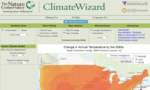 The Nature Conservancy Climate Wizard
