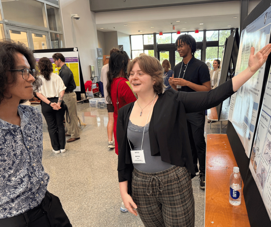 Jillian presenting her poster